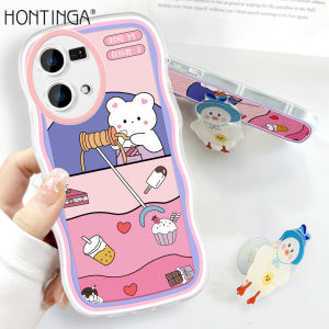 (Giá Đỡ Miễn Phí) hontinga Ốp Cho OPPO Reno 8Z 5G 7Z 5G 8 4G 5G Reno8 Pro Reno8 Z Reno7 Z Ốp Trong Suốt Ốp Cao Su Chống Sốc Toàn Bộ Silicon Mềm Hình Thỏ Gấu Đáng Yêu Ốp Lưng Điện Thoại ốp Mềm Cho Bé Gái