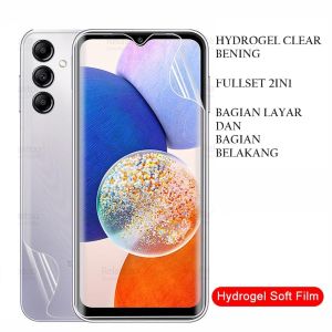 2in1 HYDROGEL FULLSET CLEAR SAMSUNG A05S A04S A04E A04 A01 A01 CORE ANTI GORES BENING PLASTIK BAGIAN DEPAN LAYAR DAN BELAKANG