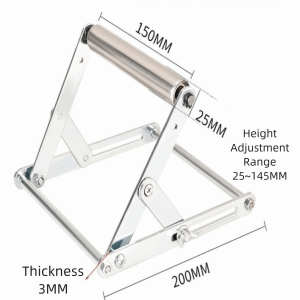 MUSASI Thép không gỉ Khung hỗ trợ máy cắt Phụ kiện máy cắt Có thể điều chỉnh 25-145mm Giá đỡ nâng cân bằng đa chức năng Cưa bàn Tính di động Giá đỡ cưa bàn Công cụ hỗ trợ