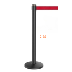 Crowd Control StanchionStainless Steel Crowd Control Barrier 2 m/3 m Red Retractable Belt