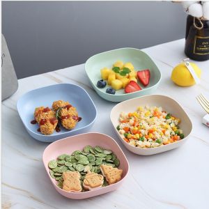Wheat Straw Dinner Plate Lightweight Wheat Straw Dishes Degradable Plastic Plates Reusable and Eco-friendly Dish