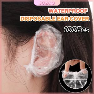 Jozoo 100Pcs Waterproof Disposable Ear Covers Caps Earmuffs for Hair Dye Shower Bathing Salon Dyeing hair
