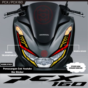 STICKER LAMPU DEPAN PCX 160 NEW PX01 MIX 2 WARNA