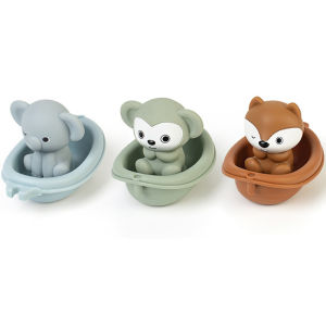 ZEEMIN Bath Toys for Toddlers Baby Bath 6 12 Months Floating Bathtub Squeaky Rubber Animals Pool Bathtub Float Toy for Kids Water Game