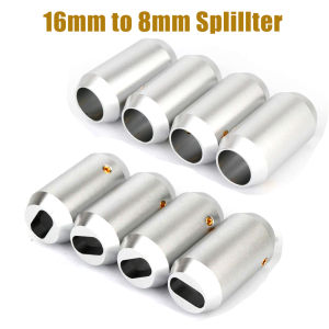2/4 Cái Bộ chia dây loa từ 16mm sang 8mm Ống bọc dây loa bạc Bộ lắp ráp đa dây Ống chia dạng Y cho cáp loa Ống bọc cáp đa dây.