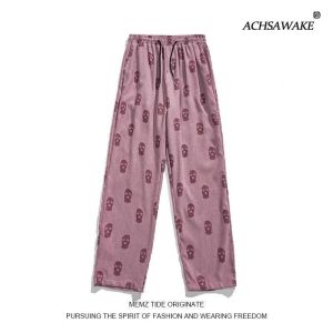 BU Baggy pants for men Y2K Korean Hiphop Harajuku style corduroy pants for men Loose casual pant men