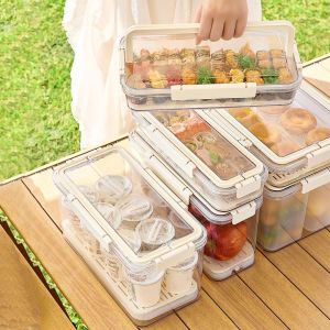 DEER Clear Fruit Storage Container Fresh-Keeping Airtight Pasta Storage Container Multifunctional with Lid Sealed Noodle Container Kitchen Storage