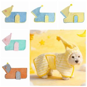 OUTOPEN Quick-drying Dog Bathrobe Plush Cozy Pet Bathrobe Warm Sleep Blanket Water-absorbent Dog Bathing Cloak Pet Bathing Supplies