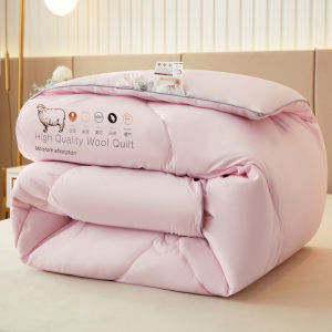 【Super low price】Luxury 100% Wool Quilt Core Autumn Winter Thickened Warm Quilted Comforter Fluffy Soft King Queen Size Solid White Duvet Insert