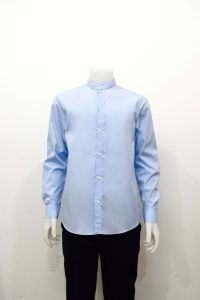 🚛🇹🇭เสื้อเชิ้ตผู้ชาย เสื้อเชิ้ตคอจีนแขนยาว เสื้อหล่อเท่ห์ ใส่ได้ทั้งทำงานและลำลอง สไตล์เรียบหรู ไซส์ S-5XL