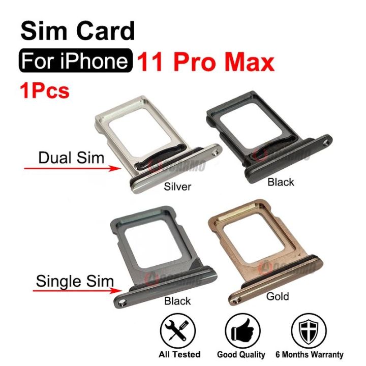 สำหรับ iPhone 11 Pro Max ซิมการ์ดเดี่ยว Dual Sim ถาดเปลี่ยน PartPujeu