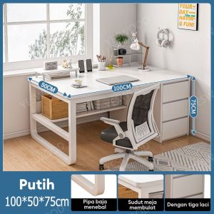 Meja Kantor / Meja Komputer / Meja Kerja Minimalis / Meja Belajar / Meja Kantor Dengan Laci