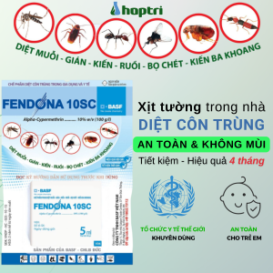 Thuốᴄ diệt ruồi muỗi gián kiến ba khoang Fendona 10SC 5ml pha xịt trong nhà không mùi an toàn hiệu quả 6 tháng