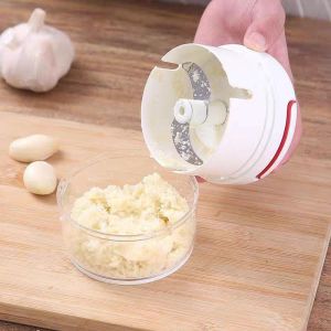 Dụng cụ xay tỏi ớt Kéo tay 2 lưỡi dao xay cực bán có dây rút tiện lợi Máy xay mini cầm tay