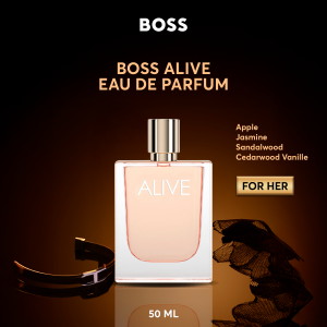 BOSS ALIVE Eau de Parfum (Parfum Wanita) 30ml I 50ml I 80ml - Apple Jasmine Sandalwood - Woody Fruity Perfume |Boss Fragrances by HUGO BOSS