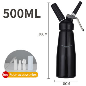 Whip Dispenser 500ml /1000ml Black Sliver Aluminum Whipped Dessert Cream Butter Dispenser Whipped