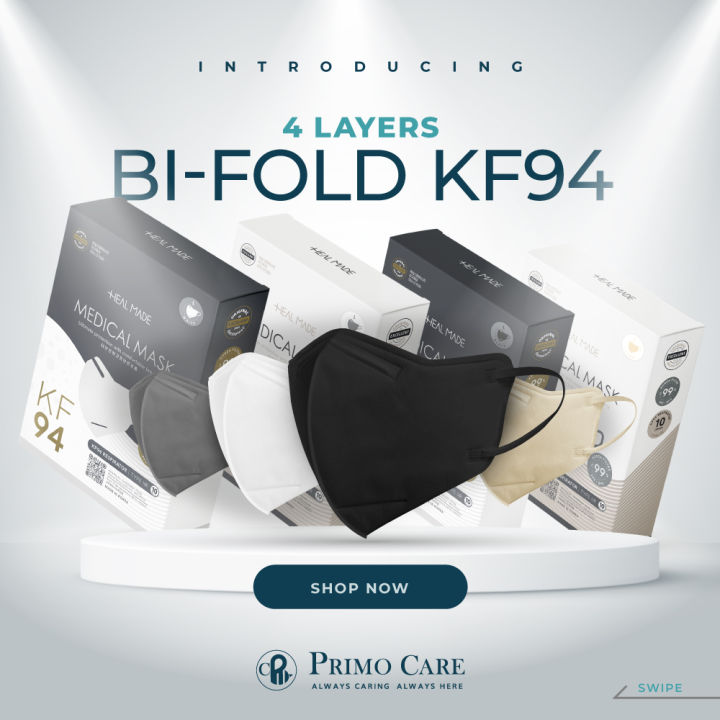 HEAL MADE BI-FOLD KF94 Respirator & Medical Mask | Made in Korea | MFDS ...