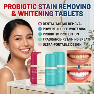 【7-Day Teeth Whitening】Probiotic Stain Removal Whitening Tablets Long-Lasting Freshness Teeth Cleaning Tablets Oral Care