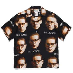 Classics WACKO MARIA Men Clothing Jazz Chet Baker Short Sleeve Japan Style Summer Loose Casual Retro Fashion Shirt Streetwear