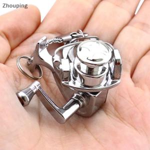 【ZP】 Flash Sale Cute 1Pcs Alloy Fishing Reel Drum Pendant Keychain Key Wheel Outdoor Fishing Tackle