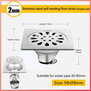 Colorlab 304 Snless Steel Rectangular Floor Drain Floor Bathroom Shower Room Shower Drainage