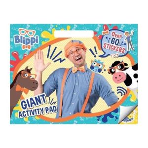 Blippi Farm Constructions Dinosaurs Giant Activity Colouring Book Pad With Stickers For Kids