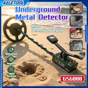 GS‑6000 Gold Finder Underground Metal Detector Treasure Hunter Pinpointer Max Depth 8.5m