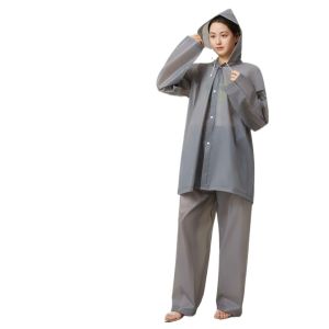MILDPETAL Eva Bộ áo mưa Chống gió Bảo hiểm đầy đủ Áo che mưa Bền bỉ Có thể điều chỉnh Áo mưa tách rời Hoạt động ngoài trời