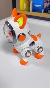 (Tặng Pin) Đồ chơi robot chó mèo nhảy lắc đầu có nhạc ghi âm thanh Pin thường và pin sạc. Quà tặng cho bé