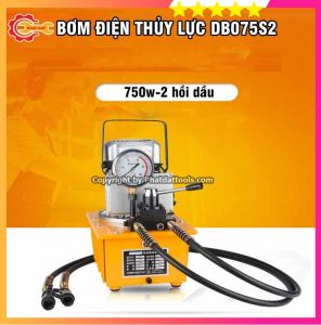 Bơm Điện Thủy Lực DB075S2 - Công Suất 750W - 2 Vòi Van Cơ - Bình Dầu 7L - Chuyên Dụng Cho Khối Lượng Công Nghiệp - Bảo Hành Toàn Quốc 12 Tháng