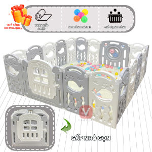 Quây Bóng Quây Cũi Nhà Bóng & Quây Cũi Nhựa Gấp Gọn Cho Bé V-BABY 2025