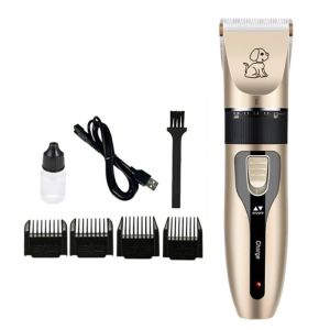 INTOONE Silent Dog Hair Clippers 4-in-1 USB Rechargeable Pet Hair Trimmer Professional Pets Shaver Dog Grooming