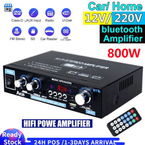 【Shipped From Penang】Sunbuck 3000W Bluetooth Stereo Amplifier 2Ch Amplifier Home bluetooth 2.1 HIFI Digital Home Audio Car Surround Sound USB SD FM Amplifier DVD AUX LCD Display Home Cinema Karaoke