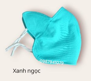 Khẩu trang vải tole lạnh (vải lanh lạnh) có tai che nắng thái dương nhiều màu 3 lớp tái sử dụng