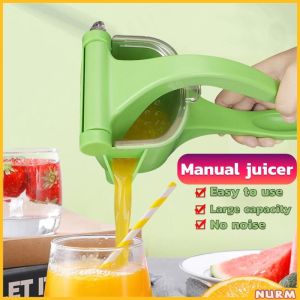 Nurm Plastic Green Manual Fruit Hand Press Citrus Extractor Machine Manual Squeezer Juice Mixer