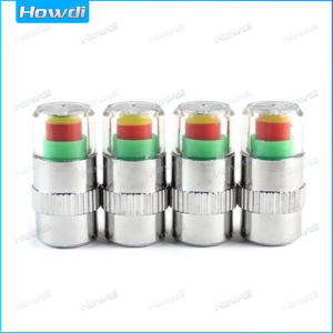 4pcs Car Tire Pressure Indicator Tire Pressure Gauge Indicator Alert Monitoring Valve Cap Sensor External Valve Detection