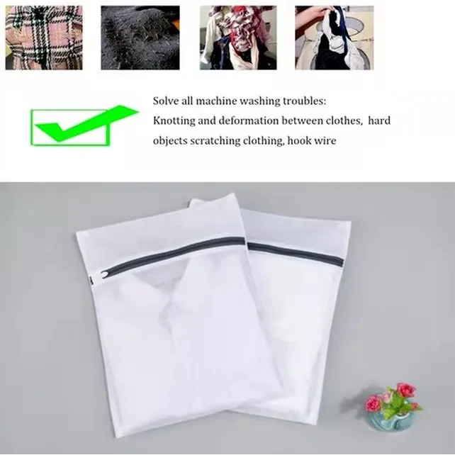 Mesh Laundry Bag Polyester Laundry Wash Bags Coarse Net Laundry Basket  Laundry Bags For Washing Machines Mesh Bra Bag