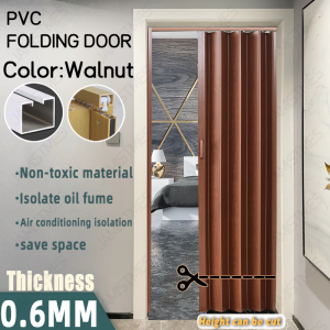 PVC Acordion Folding Door Slide Door Sliding for Room Folding Door For Bathroom 0 Formaldehyde Can Isolate Oil Smoke