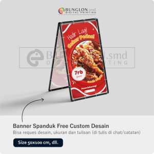 PRINT CETAK SPANDUK BANNER CEKER PEDAS BISA CUSTOM