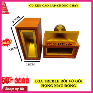 Loa treble rời vỏ gỗ họng màu đồng củ kèn 450 có mạch phân tần chống cháy hàng cao cấp giá - 1 chiếc