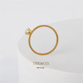 TBK Promise Rings 18k Gold Wedding Ring Accessories for Women Hypoallergenic 1104r. 