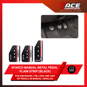 Sparco Manual Car Metal Pedal Pads Non-Slip Plain Strip Black Red Use for Racing and Car Accessories