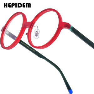 HEPIDEM Acetate Gọng kính nhà thiết kế thương hiệu cho nam vòng phụ nữ nerd Kính Mắt Nhật Bản handmade kính cổ điển kính mắt cho mắt 9158