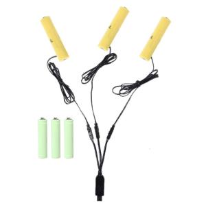 ตัวแปลง3in1เป็น AAA ไฟฟ้าแปลงใช้ถ่าน AAA 1-4ชิ้นเป็นอุปกรณ์โคมไฟนาฬิกาของเล่นไฟฟ้า USB