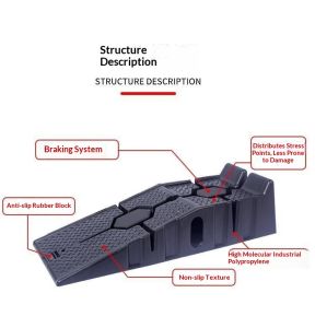 2pcs Car Maintenance Bracket Non Slip Plastic Car Repair Tool Maintenance Ramp Ramp Board Ladder Oil Change Ramp