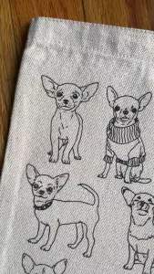 Chihuahua Canvas Tote Bag Gift for Less Than €30 for Mom or Dad Dog Lover Gift for Dog Lovers Gift for Her Gift for Her New Puppy Beach Bag