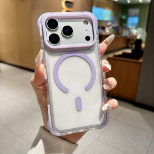For iPhone 18 Pro Max Case Fashion Transparent Shockproof Protective Back Cover For Wireless Charging Phone Shell Funda