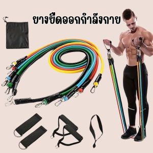 ยางออกกำลังกายครบเซต 11 ชิ้น พร้อมใช้งานทันที EX0004