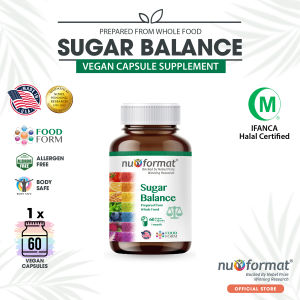 NU-FORMAT Sugar Balance Multivitamins for Blood Glucose Vegan Supplement - 60S