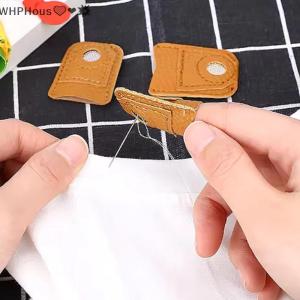 WP💓💛💖 Needlework Finger Cover Tip Leather Coin Thimble Quilting Sleeve Finger Protect Handmade Patchwork Sewing Tools For Household